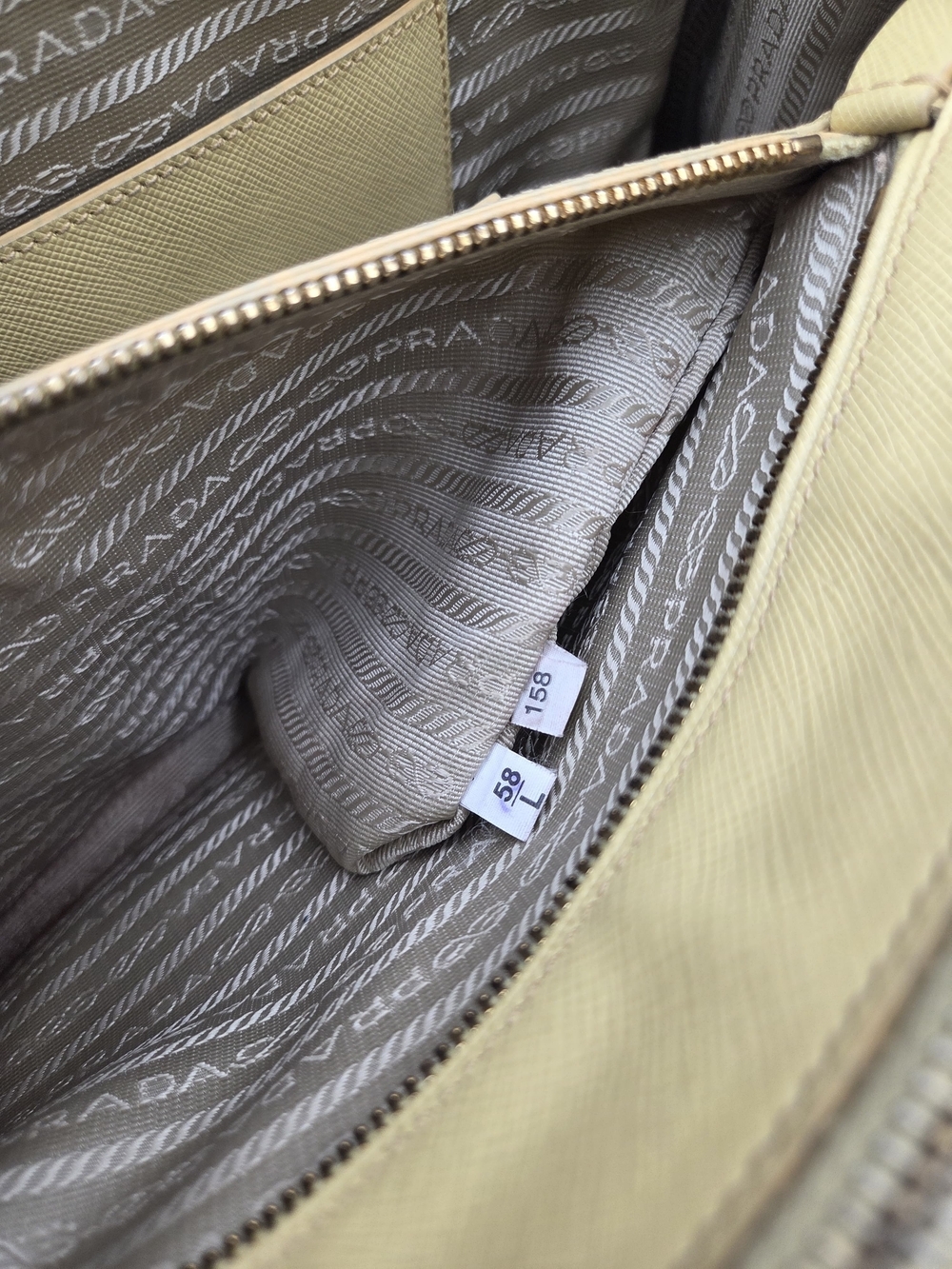 Prada Galleria Large Saffiano Leather Travertine Stone, Auth, w/COA - Picture 15 of 16